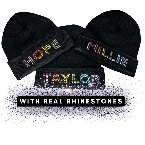 Rhinestone Beanie for Girls | Customized Toddler Beanie  display picture 1
