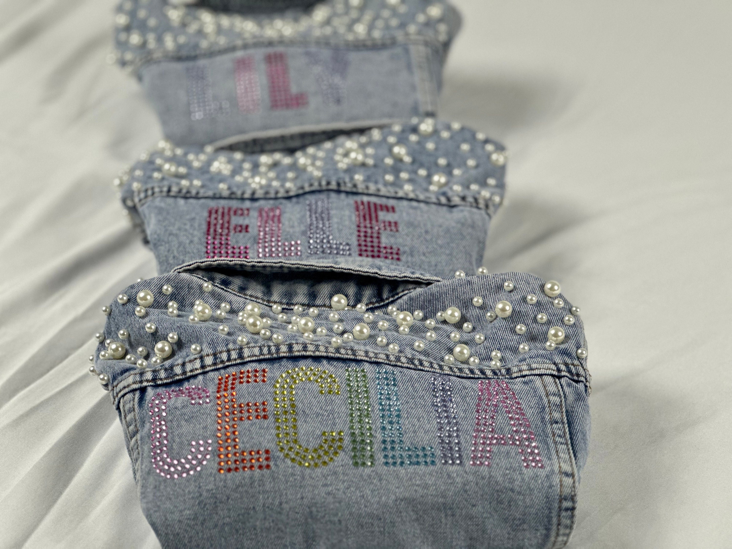Rhinestone Jean Jacket Personalized With Childs Name Denim Coat for ...
