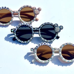 Magical Mouse Sunglasses for Kids | Park Wear | Sparkly Customizable Sunnies