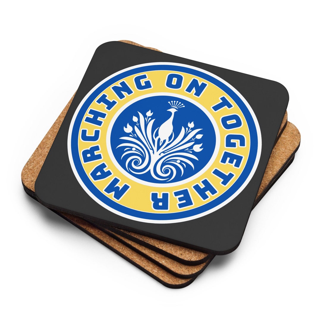 Leeds United Marching on Together Corkback Coaster MOT Etsy