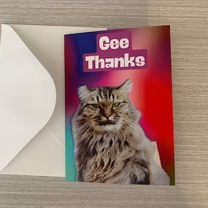 Thank you card, Grumpy cat
