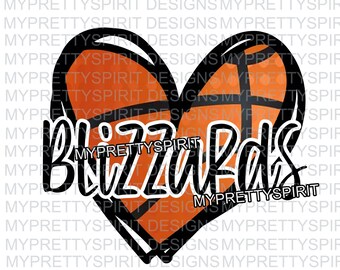 Blizzards basketbollshjärta PNG