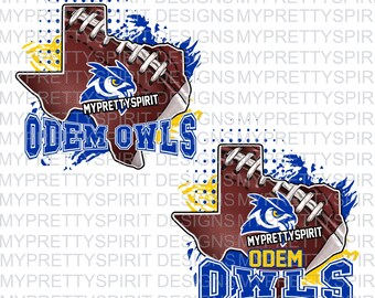 Odem Owls Football PNG