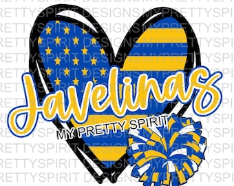 Javelinas Cheer Heart PNG