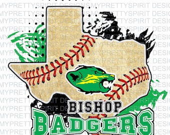 Bishop Badgers Baseball Texas PNG