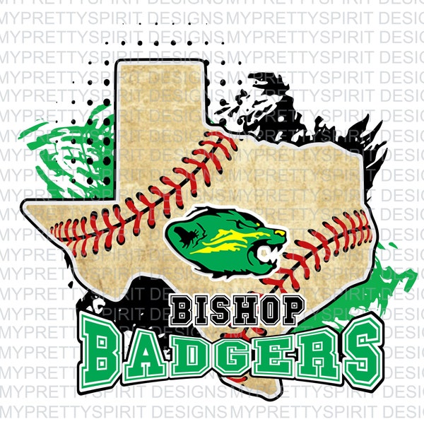 Bishop Badgers Baseball Texas PNG