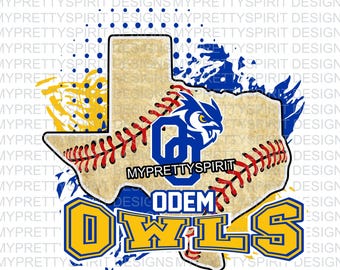 Odem Owls Baseball Texas PNG