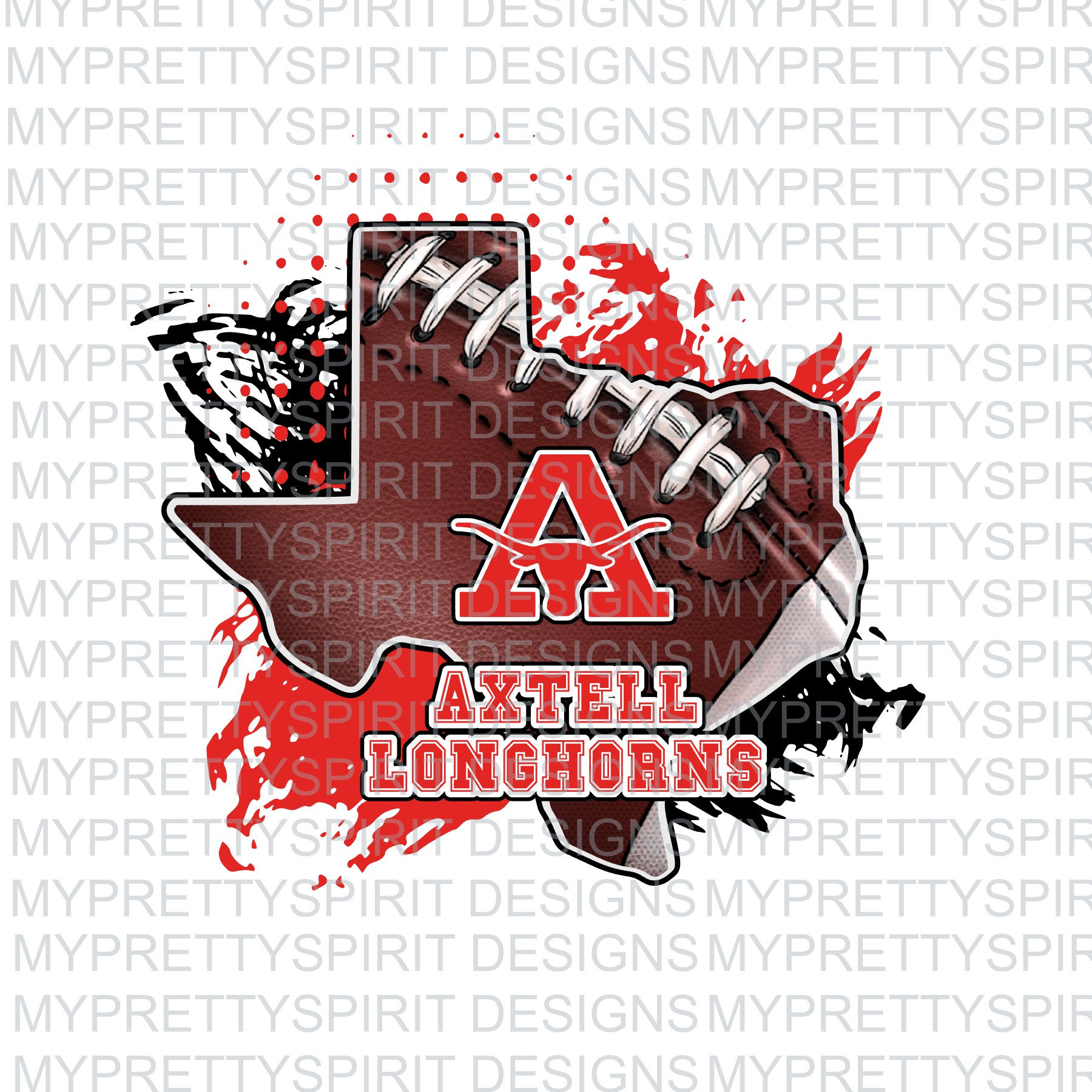 Axtell Longhorns Football Texas PNG Etsy