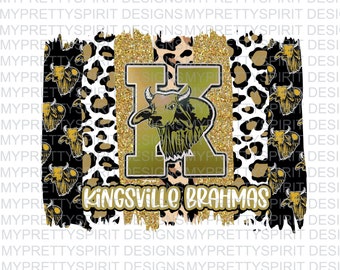 Kingsville Brahmas Brushstrokes PNG