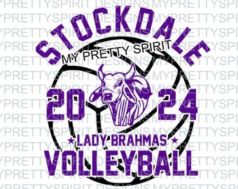 Stockdale Brahmas Volleyball 2024 PNG