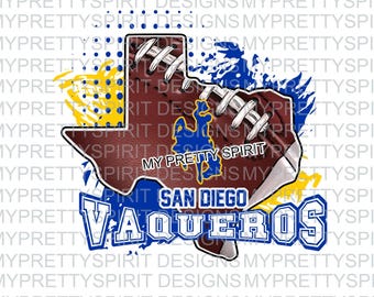 San Diego Vaqueros Football Texas PNG