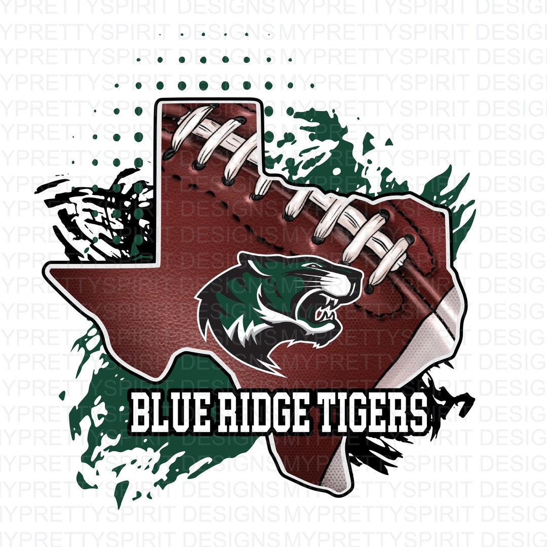 Blue Ridge Texas Football With Splatter PNG Etsy