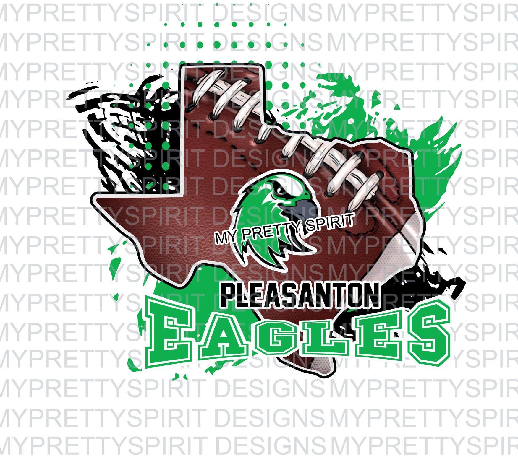 Pleasanton Eagles Football Texas PNG