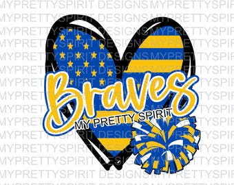 Les Braves Cheer Heart PNG
