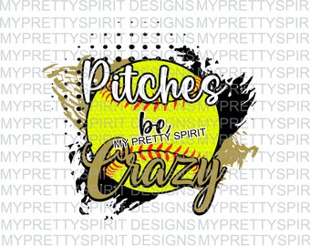 Pitches Be Crazy PNG noir et or