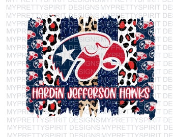 Hardin Jefferson Hawks Brushstrokes PNG