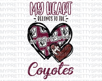 Mon coeur appartient aux Coyotes d'Uvalde PNG