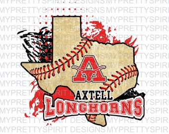 Axtell Longhorns Baseball Texas PNG