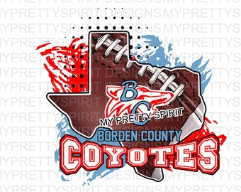 Borden County Coyotes Football Texas PNG