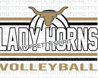 Lady Horns & Longhorns Volleyball PNG