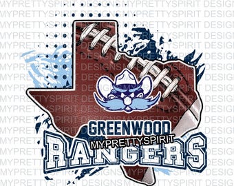 Greenwood Rangers Football Texas PNG
