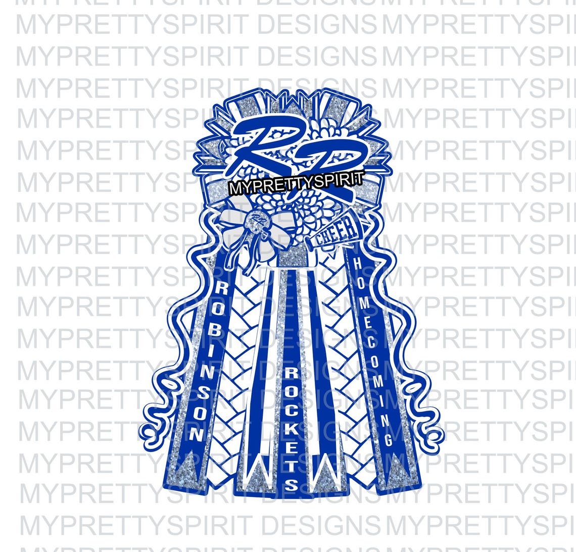 Robinson Rockets Homecoming Mum PNG - Etsy