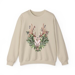 Flower Skull Unisex Heavy Blend™ Crewneck Sweatshirt