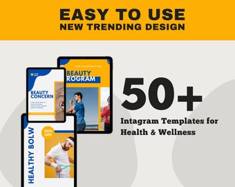 50+ Instagram Templates for Health & Wellness, Diet Plan, Fitness Coaches