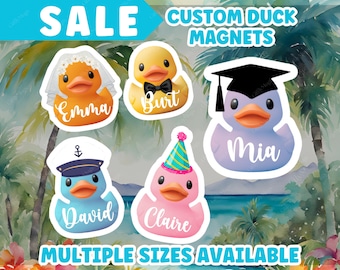 Custom Cruise Ducks Magnets: Personalized Family Cruise Door Decor with Names