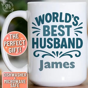 World&#39;s Best Husband Mug, World&#39;s Best Husband Coffee Mug Husband Birthday Gift from Wife World&#39;s Best Husband Gift Worlds Best Husband Cup