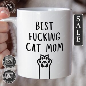 Cat Mom Mug, Custom Best Cat Mom Mug Personalized Cat Mom Coffee Mug Gift for Cat Lover Mother&#39;s Day Gifts Custom Pet Names for Best Cat Mom