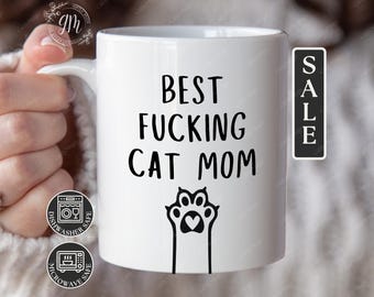 Cat Mom Mug, Custom Cat Moms Cup Personalized Cats Owner Coffee Mugs Gift