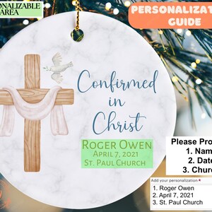 a personalized ornament for a christmas ornament