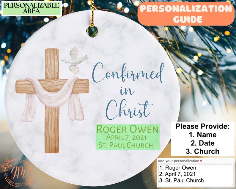 a personalized ornament for a christmas ornament