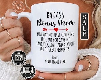 Bonus Mom Mug, Personalized Best Bonus Mom Mug Gift for Step Mom Adopted Mother Mug Gift  for Mother's Day Gift Mother In Law Gift Mug