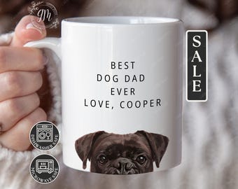 Dog Photo Mug, Personalized Dog Photo Coffee Mug for Dog Dad Custom Dog Picture Mug for Dog Dad Custom Photo Mug for Dog Parents Birthday