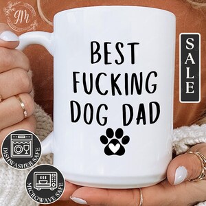 Dog Dad Mug, Custom Best Dog Dad Mug Personalized Dog Dad Coffee Mug Gift for Dog Lover Father&#39;s Day Gifts Custom Pet Names for Best Dog Dad