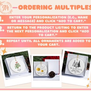 a flyer for a personalized christmas ornament