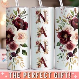 Floral Nana Tumbler for Grandma for Mother&#39;s Day, Cute Mother&#39;s Day Gifts For Nana Nana Travel Cup Grandma Tumbler Gift For Mothers Day
