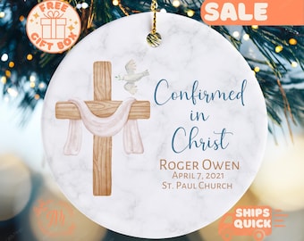 Kids Confirmation Ornament: Christian Keepsake Gifts for Boys and Girls Religious Confirmed in Christ