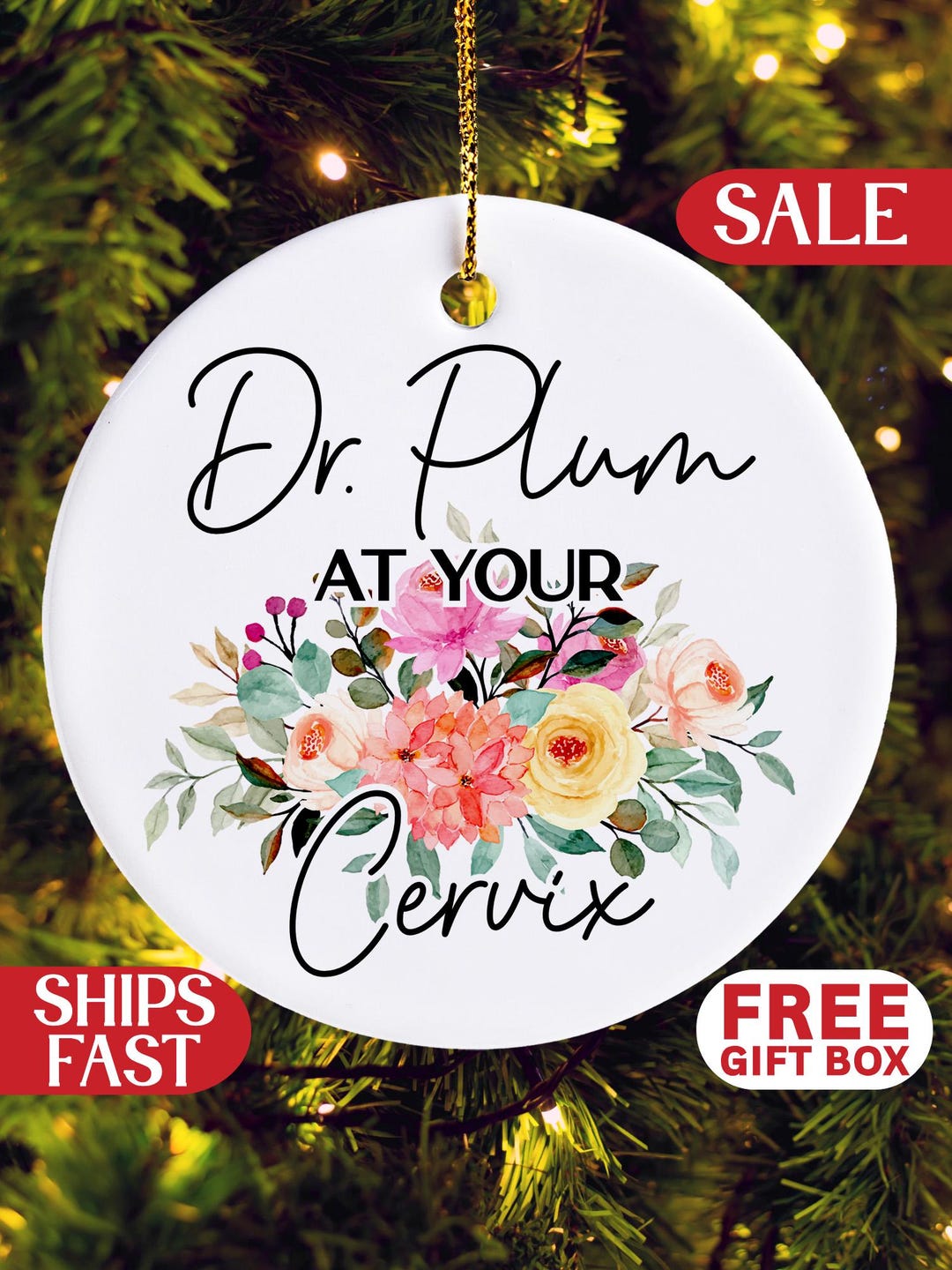 OBGYN Doctor Ornament, Funny Doctor Gifts Personalized OBGYN Christmas ...