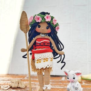 Moana Doll Crochet Pattern: Amigurumi Tutorial (PDF Download, 10.63 inches) image 2