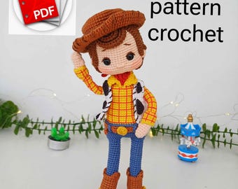 Cute Cowboy Doll Crochet Pattern PDF – Amigurumi Crochet