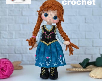 Amigurumi Crochet Pattern: Anna Doll Tutorial (PDF Pattern, 23cm Tall)