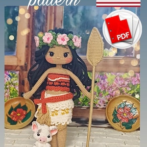 Moana Doll Tutorial I Amigurumi Crochet Pattern I Your Kid's Best Toy Friend I  Printable PDF
