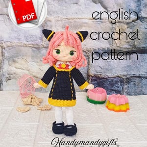 Samouczek na lalkę Anya I Wzór na szydełkowanie Amigurumi I Najlepszy przyjaciel zabawki Twojego dziecka I Wydrukowany plik PDF