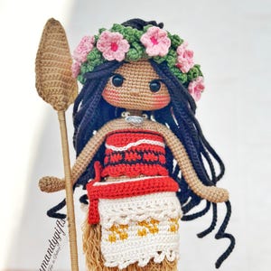 Moana Doll Crochet Pattern: Amigurumi Tutorial (PDF Download, 10.63 inches) image 3