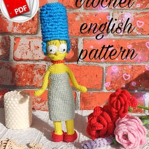 Marge Simpson Doll: Amigurumi Crochet Pattern (PDF)