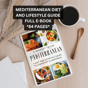 Mediterranean Diet Ebook, Mediterranean Diet Lifestyle Ebook, Mediterranean Diet Digital Download, Mediterranean Diet Guide