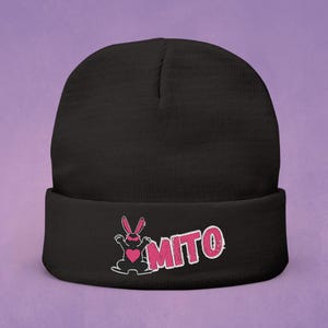 Mito Beanie | Ateez Golden Hour, Lemon Drop, Atiny Embroidered Hat, Knit Cap, Winter Accessories, Kpop Fan Gift, Graphic Beanie